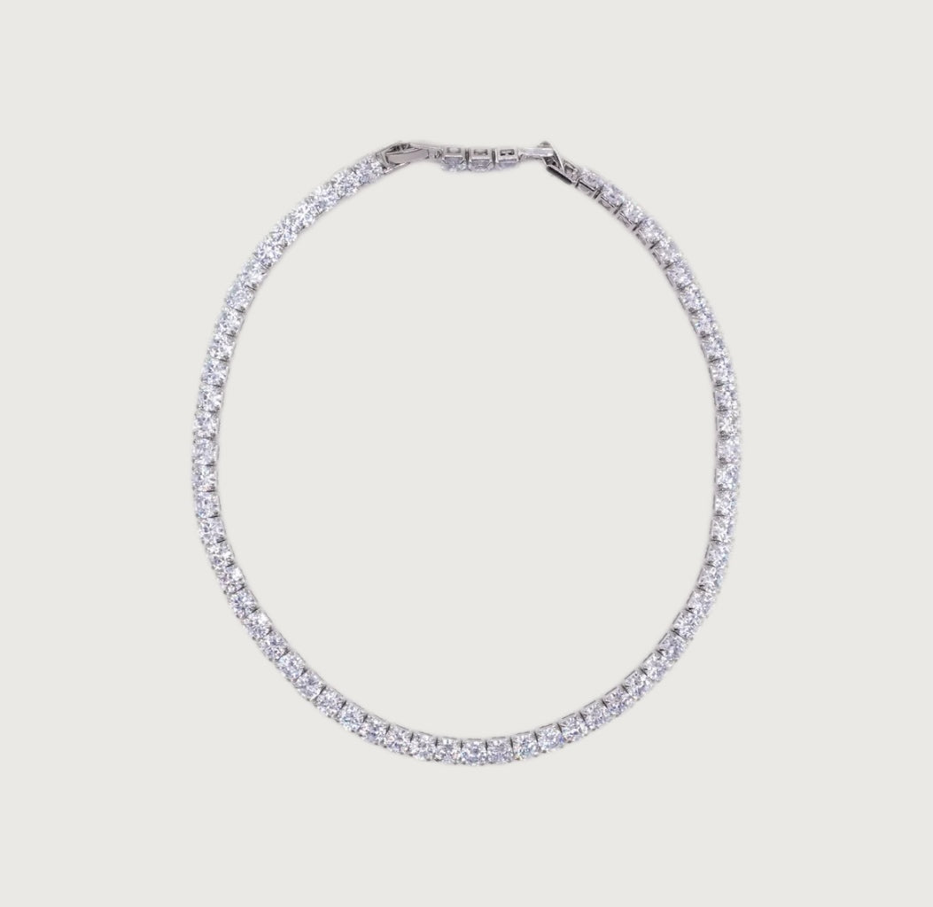 צמיד+שרשרת טניס Ice & Silver Set ᴾᴷ | ציפוי כסף 925