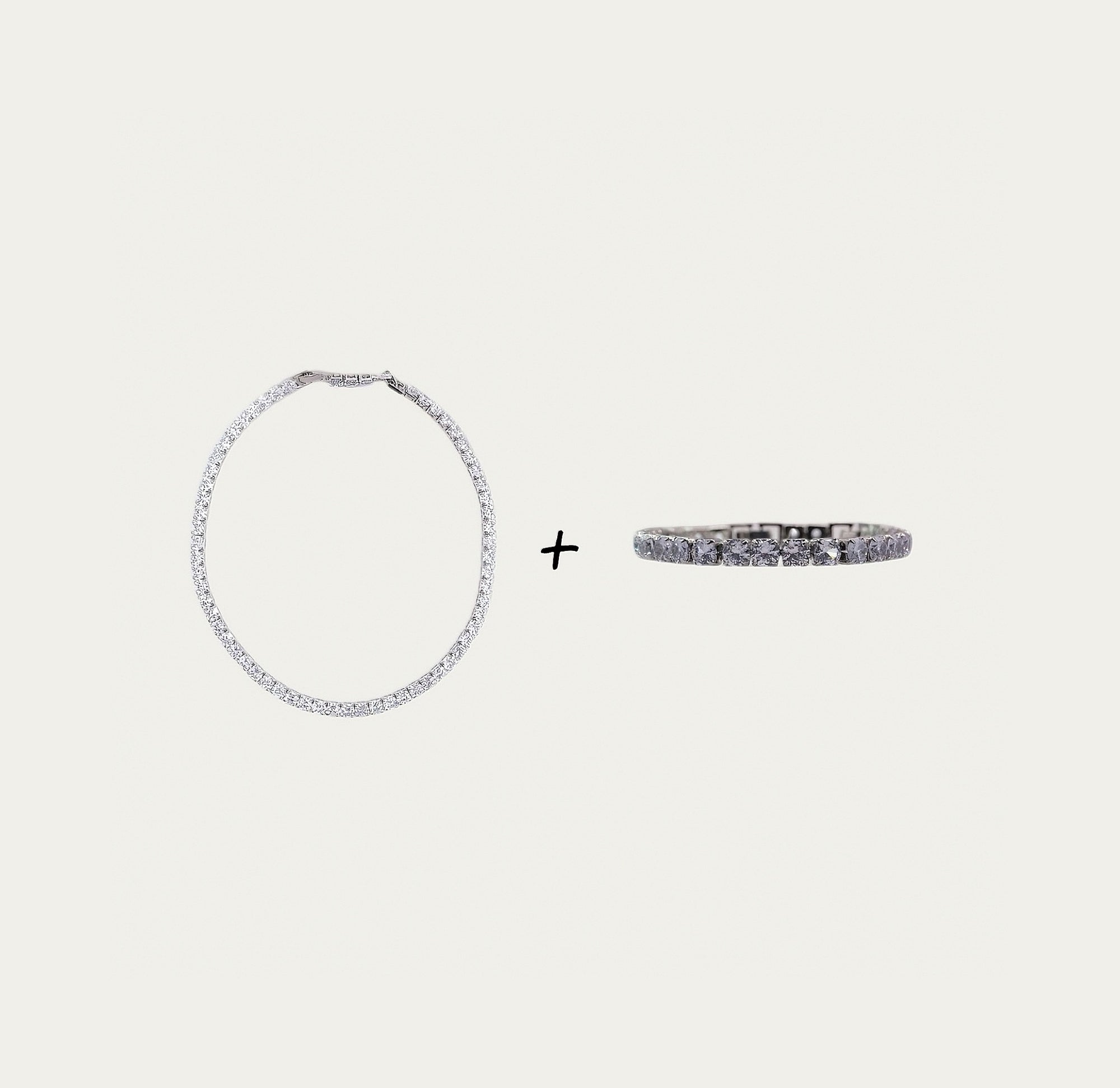 צמיד+שרשרת טניס Ice & Silver Set ᴾᴷ | ציפוי כסף 925